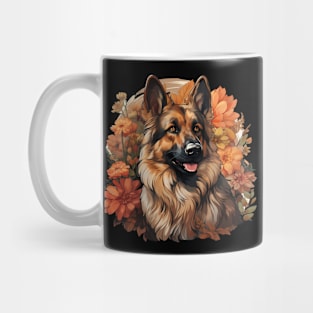 German Shepherd Dog Flower Mug